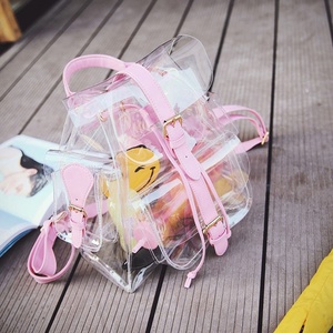 Rõ ràng PVC Ba lô nhà máy chất lượng trường trong suốt cuốn sách Túi PVC rõ ràng Ba lô túi cho sân vận động Trường An Ninh - Product Image 3