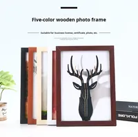 Marco de fotos de madera medio MDF de 7 pulgadas, pantalla Simple montada en la pared para Decoración de cocina del hogar para accesorios de adornos de cumpleaños