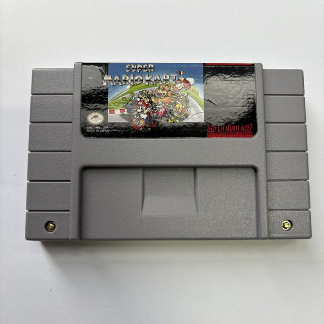 16Bit English Language Game Cart for Super Nintend 0 SNES Super Mari0 Kart Cartridge