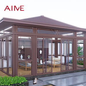 <span class=keywords><strong>Serre</strong></span> de jardin <span class=keywords><strong>d</strong></span>'hiver moderne en aluminium quatre saisons, <span class=keywords><strong>murale</strong></span>, pour hôtel, appartement, villa - Product Image 2