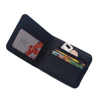 Dompet PU Cetak Kustom dengan Pola Kartun, Lapisan Kanvas, Desain Portabel untuk Pria dan Wanita