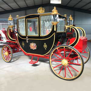 Carruaje de Caballos Real Europeo de Lujo Personalizado, Carruaje Romántico Vintage para Bodas - Product Image 3