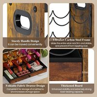 Estante para Botellas de Vino de Acero y Madera de Diseño Rústico y Simple, Embalaje de Regalo para el Hogar