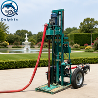 Foreuse électrique pour puits d'eau 3KW, levage hydraulique, profondeur de forage max. 100m, machine de forage de puits d'eau montée sur camion agricole