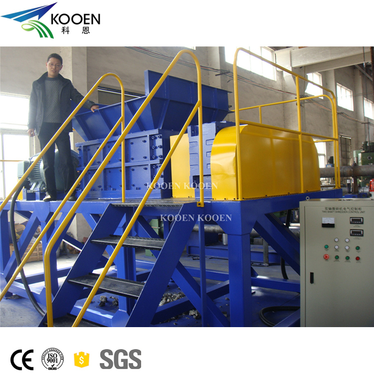 Double Shaft Shredder Machine, Waste, Wood, Pallet, Rubber, Tire, Recycling