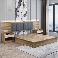 Offre Spéciale de meubles modernes 5 étoiles pour chambre à coucher d'hôtel Ensemble de chambre à coucher complète en bois économique Lit King Size