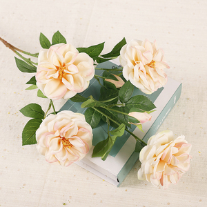 Rosas Artificiales de Tela para Decoración del Hogar y Bodas, Venta al por Mayor, Seis Flores - Product Image 3