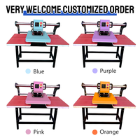 Goosam Sublimation Transfert 40x60x80 16x24 Pneumatique Double Station Presse à Chaleur Machine pour T-shirt Vêtements Impression