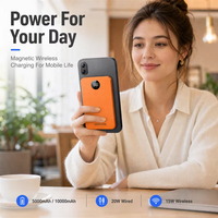 Chargeur de batterie en gros, Power Banks ultra-minces, mini Powerbank portable, Power Bank magnétique sans fil mince 10000 mAh pour téléphone
