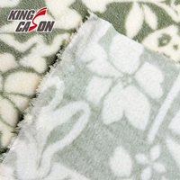 Kinacason Nouveau Design Direct Usine pour Tissu Sherpa Double Face à Imprimé Floral Vintage pour Vêtements et Confections Commandes en Gros