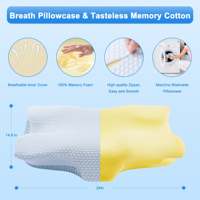 Vente directe d'usine, nouveau style de coussin ergonomique cervical orthopédique pour dormeurs latéraux, coussin en mousse à mémoire de forme réglable pour dormir