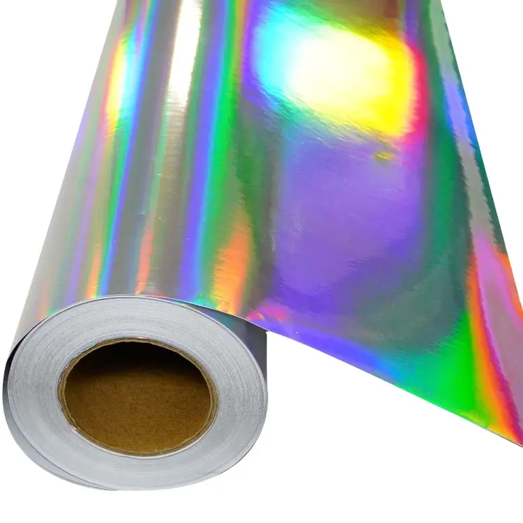 Película de envoltura de coche imprimible colorido astilla lámina láser vinilo envoltura de coche Arco Iris película de laminación en frío holográfica