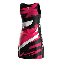 Gaun desain binaraga cepat kering, kebugaran kontes gaun katun rok tenis wanita gaun Netball Funky