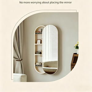 <span class=keywords><strong>Espejo</strong></span> de Pared Deslizable Oculto de Longitud Completa, <span class=keywords><strong>Espejo</strong></span> de <span class=keywords><strong>Baño</strong></span> Moderno Multifuncional, Elegante, Ahorrador de Espacio e Impermeable - Product Image 2