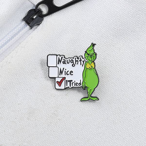 Épingles en émail monstre vert dessin animé personnalisé <span class=keywords><strong>coquin</strong></span>, joli, essayé personnages de films d'animaux mignons insignes de revers bijoux cadeaux pour les enfants - Product Image 4