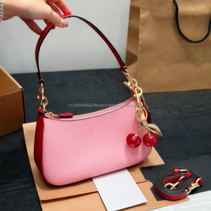Bolso de Mano de Lujo con Colgante de Cereza, Diseño Vintage de Nueva York, para Mujer, con Cierre de Cremallera, Dos Correas, Impermeable - Product Image 6