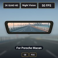 Caméra de tableau de bord avec rétroviseur de streaming H8 Pro pour Porsche Macan, 2K, 8,2 pouces, double objectif avant et arrière, certifiée CE FCC, qualité usine OEM