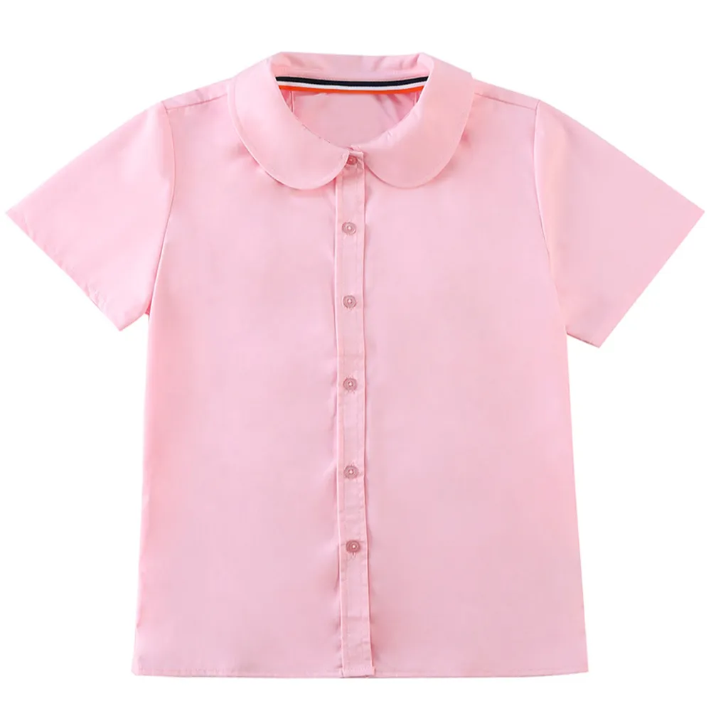 A buon mercato design semplice rosa per bambini ragazze top larghi e maglietta per lo stile coreano
