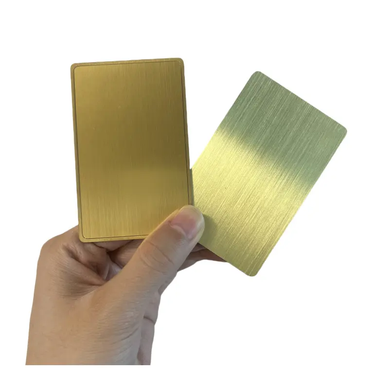Waterproof Gold Colors Metal Business Printable Programmable RFID NFC N213/N215/N216 Card