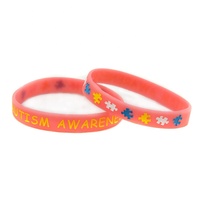 Bracelet en silicone de sensibilisation à l'autisme en gros, bracelet d'autisme pour usage médical