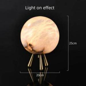 Lámpara de Mesa de Mármol E27 LED, Moderna, Minimalista, para Dormitorio o Escritorio, Cuidado de la Vista - Product Image 5
