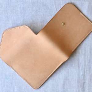 Custom High Quality Genuine Leather Card Case <b>Wallet</b> for Men Slim Vintage Style with Open Closure Short Front Pocket <b>RFID</b> Fold - Product Image 5
