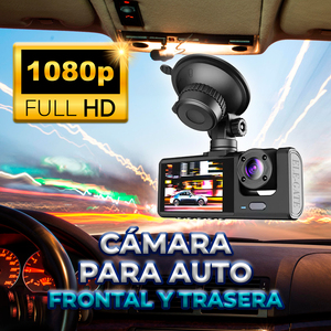 Cámara para Tablero de Auto ELE-GATE, DVR, 1080P HD, Doble Lente, Grabación Bidireccional - Product Image 2