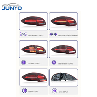 Feux arrière LED Junyo pour Porsche Cayenne 2011-2014, mise à niveau vers de nouveaux feux de jour LED avec clignotants séquentiels