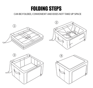 Boîte de rangement en acier avec cadre Boîte de rangement étanche pour voiture Boîte de rangement pliante pour jouets d'enfants Vente en gros d'usine - Product Image 4