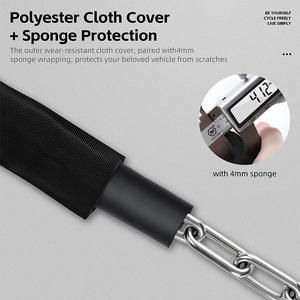 WEST BIKING OEM/ODM 두꺼운 자전거 체인 잠금 장치 탄소 스틸 도난 방지 사이클링 자전거 전자 자전거 용 4 자리 암호 잠금 장치 - Product Image 5