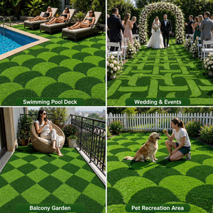 <span class=keywords><strong>Gazon</strong></span> artificiel réaliste de 25 mm, pelouse <span class=keywords><strong>synthétique</strong></span> naturelle pour jardin, patio, décoration de cour, entretien facile, <span class=keywords><strong>gazon</strong></span> paysager - Product Image 5
