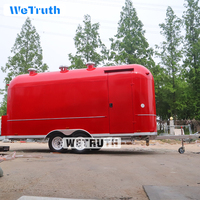 Remorque à glaces Wetruth, chariot à café, camion de restauration mobile avec cuisine complète, remorque alimentaire en acier inoxydable, chariot de vente de hot-dogs