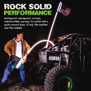 เสาอากาศแบบยืดหยุ่น Nawind 5050 RGB LED พร้อมไฟ LED  แบบกันน้ำ IP67 ควบคุมผ่านแอพ สภาพใหม่ อะไหล่สำหรับรถ ATV/UTV ออฟโรด - Product Image 2