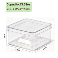 Boîte à gâteau carrée jetable transparente en PS avec couvercle, emballage alimentaire en plastique de qualité alimentaire, boîte cadeau personnalisable