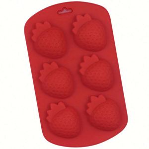 Eco-Friendly 6 Hole Fruit Strawberry Shape Cake Candy Reused Diy Hand Make <b>Soap</b> Canle Silicone Epxoy <b>Mold</b> OEM\ODM - Product Image 3