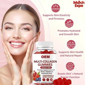 Gummies de Collagène Multifonctionnelles pour Adultes, Éclaircissant Cutané, Biotine, Vitamine C, Produit de Beauté Antioxydant – Meilleures Ventes - Product Image 2