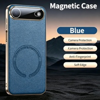 Étui magnétique en similicuir pour iPhone 17 Ari, coque antichoc avec airbag, anti-traces de doigts, protection intégrale de l'objectif, compatible avec la recharge sans fil