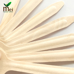 Chất lượng cao spork vòng hình dạng nhỏ thìa gỗ Kem thìa gỗ - Product Image 2