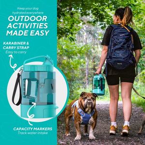 Portable <b>Dog</b> Water Dispenser Bottle Large Capacity Pet Watering <b>Bowl</b> <b>Collapsible</b> Drinking Tumbler for Outdoor Travel - Product Image 4