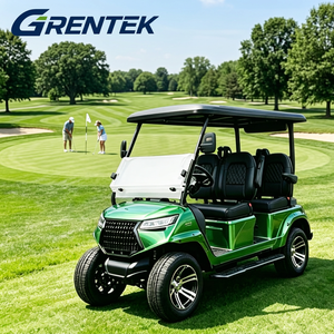Voiturette de golf électrique GRENTEK 2-8 places, véhicule utilitaire vert pour les terrains de golf et les utilisations hors route et sur routes non publiques - Product Image 1