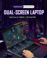 Prix des ordinateurs portables à Dubaï Double écran Latop Double 16 "+ 14" Laptop Gamer I9 16 pouces I7 10850H Laptop à bas prix