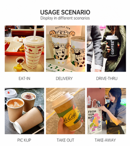 Gobelets à café personnalisés avec logo, 8 oz, à double paroi, isolés, en papier, jetables, en kraft, pour café, restaurant, à emporter - Product Image 5