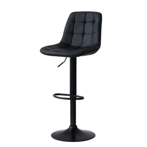 <span class=keywords><strong>Chaise</strong></span> <span class=keywords><strong>de</strong></span> <span class=keywords><strong>bar</strong></span> moderne réglable en cuir BC-002 avec structure en métal <span class=keywords><strong>et</strong></span> repose-pieds, noire, usage commercial pour hôtel <span class=keywords><strong>et</strong></span> restaurant - Product Image 4