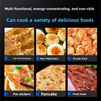 Machine à frire les raviolis motorisée automatique robuste, Crêpière électrique commerciale grande capacité multifonction pour croûtes de riz croustillantes