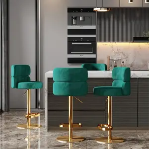 Nouveau tabouret de bar pivotant de meubles commerciaux de Offre Spéciale conçu chaises de bar haute réglable en acier inoxydable avec rembourré moderne