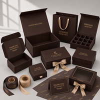 Boîte cadeau rigide pliable en carton, personnalisée, écologique, grande, finition mate, marron, fermeture magnétique