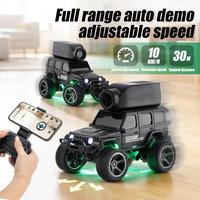 Coches RC de Metal con Cámara FPV de 480P, Escala 1:64, 2.4G, Camión de Control Remoto de Bolsillo, Juguetes de Vehículos de Alta Velocidad para Niños