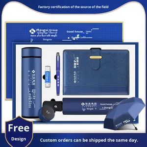 Set de Regalo Navideño para Empresas: Paraguas, Taza Térmica, Memoria USB, Libreta, Bloc de Notas con Logotipo Personalizable - Product Image 3