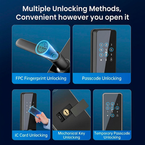 Serrure de porte intelligente KERUI TTlcok, déverrouillage universel pour maison, hôtel, sécurité électronique, contrôle par application, empreinte digitale/mot de passe/clé/carte - Product Image 4
