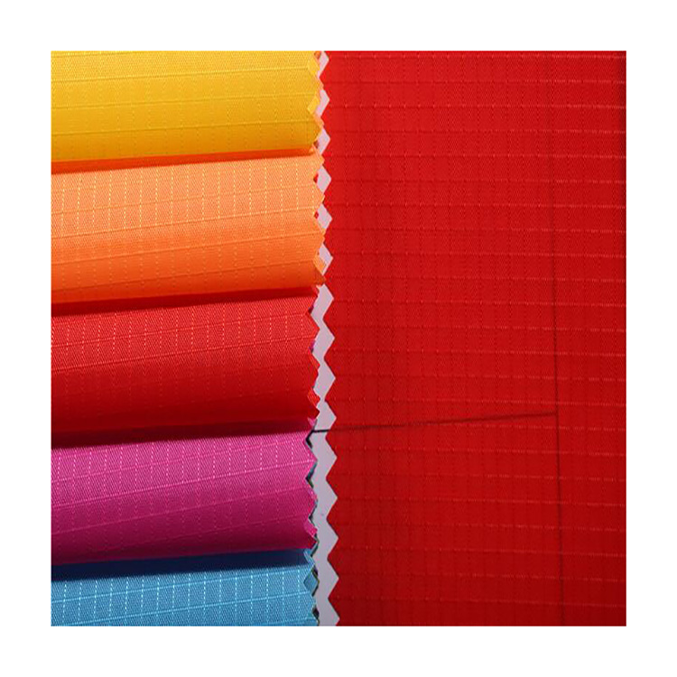 Grid Woven Nylon Fabric Waterproof Nylon Taffeta Chiz Fabric Wholesale Ripstop Nylon Fabric